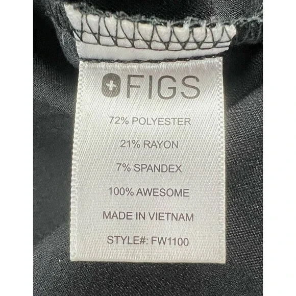 Figs Catarina Scrub Top and Kade Jogger Set Black Womens Size Small Nursing - Picture 7 of 14